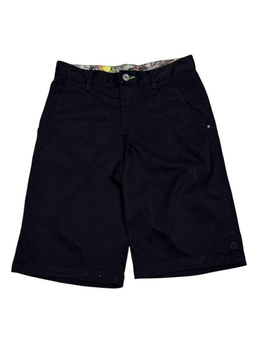 LULULEMON Shorts Vintage Y2K Chino Casual Long Black Summer Activewear Mens 30"